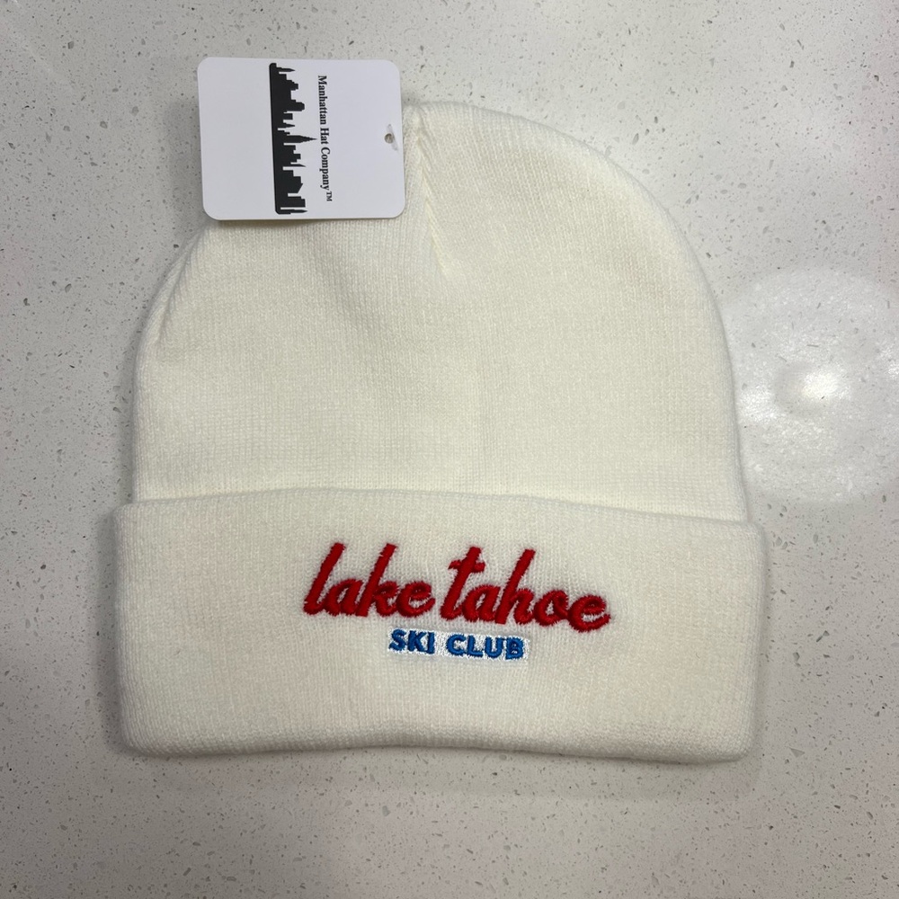 Lake Tahoe Ski Club White Beanie
